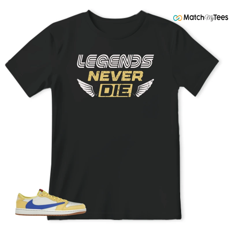 NIKE JORDAN 1 RETRO LOW OG SP TRAVIS SCOTT CANARY (WOMEN'S) SNEAKER Matching Tees t-shirt