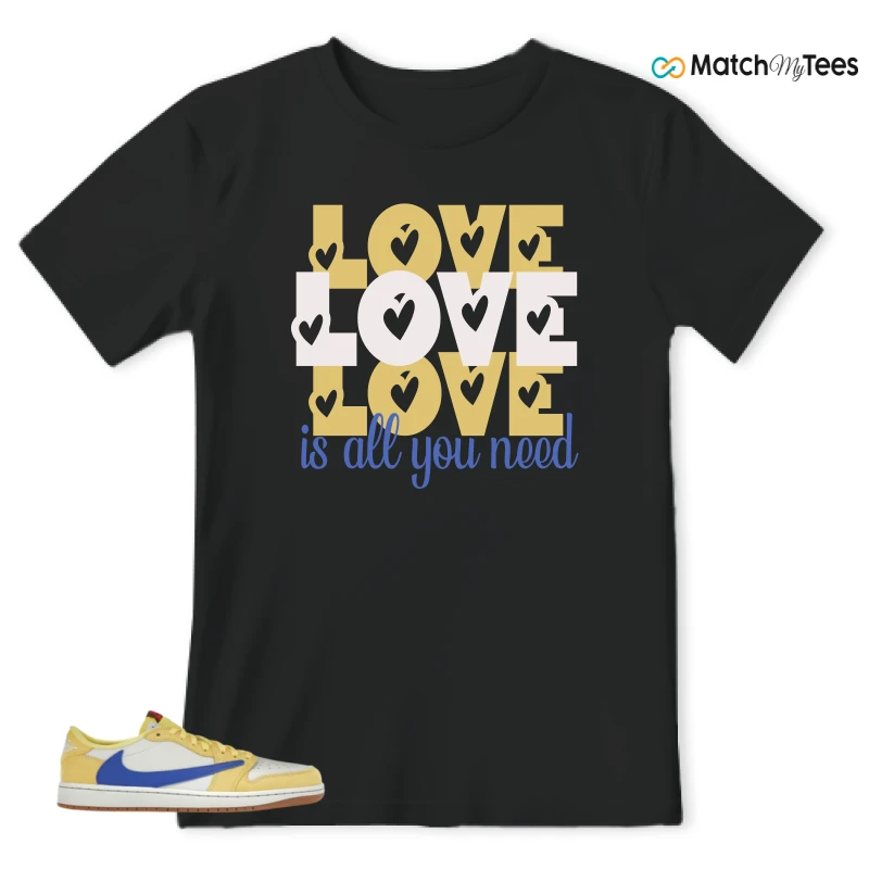 NIKE JORDAN 1 RETRO LOW OG SP TRAVIS SCOTT CANARY (WOMEN'S) SNEAKER Matching Tees t-shirt
