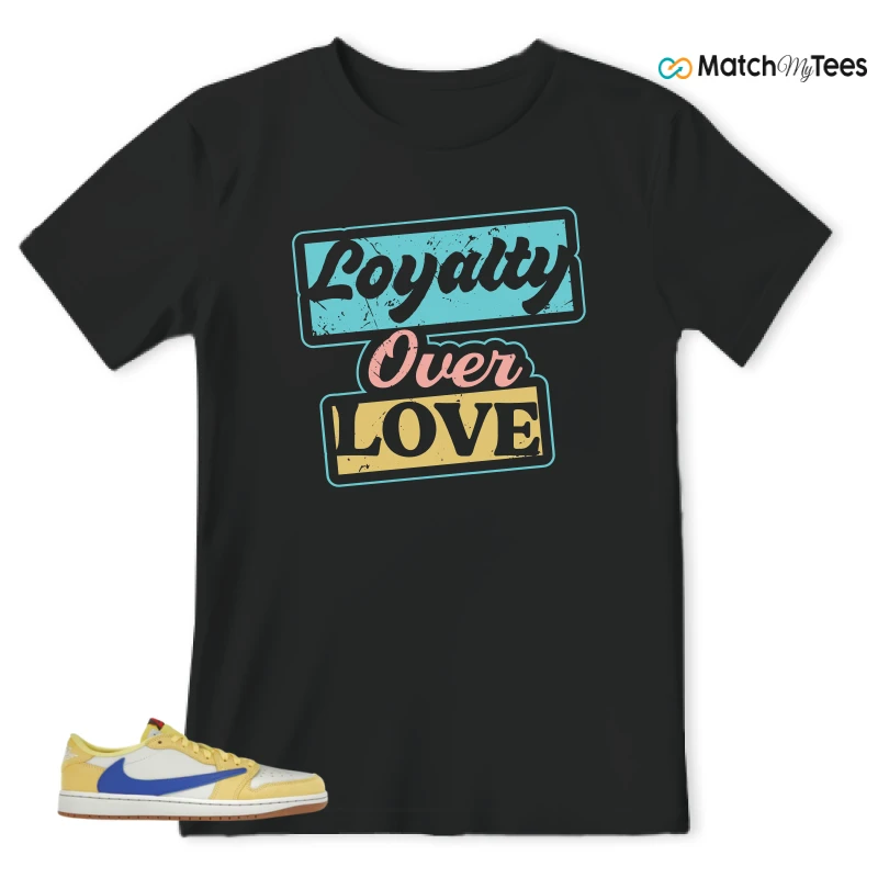 NIKE JORDAN 1 RETRO LOW OG SP TRAVIS SCOTT CANARY (WOMEN'S) SNEAKER Matching Tees t-shirt