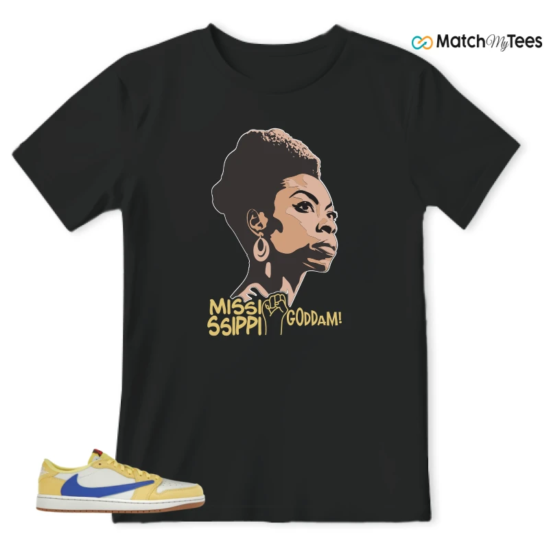 NIKE JORDAN 1 RETRO LOW OG SP TRAVIS SCOTT CANARY (WOMEN'S) SNEAKER Matching Tees t-shirt