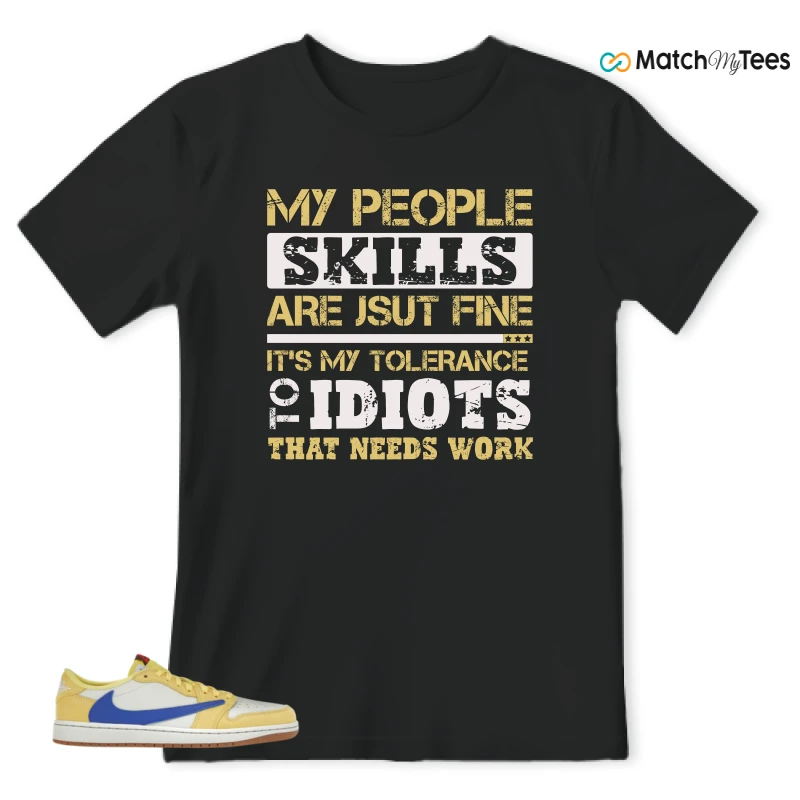 NIKE JORDAN 1 RETRO LOW OG SP TRAVIS SCOTT CANARY (WOMEN'S) SNEAKER Matching Tees t-shirt