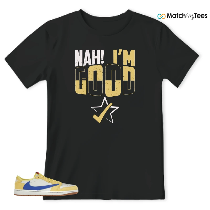 NIKE JORDAN 1 RETRO LOW OG SP TRAVIS SCOTT CANARY (WOMEN'S) SNEAKER Matching Tees t-shirt