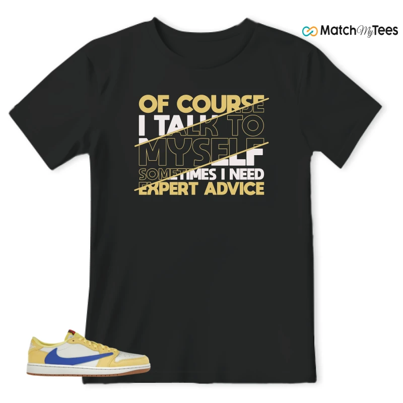 NIKE JORDAN 1 RETRO LOW OG SP TRAVIS SCOTT CANARY (WOMEN'S) SNEAKER Matching Tees t-shirt