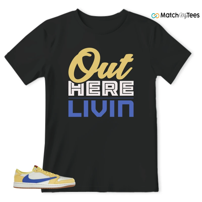 NIKE JORDAN 1 RETRO LOW OG SP TRAVIS SCOTT CANARY (WOMEN'S) SNEAKER Matching Tees t-shirt
