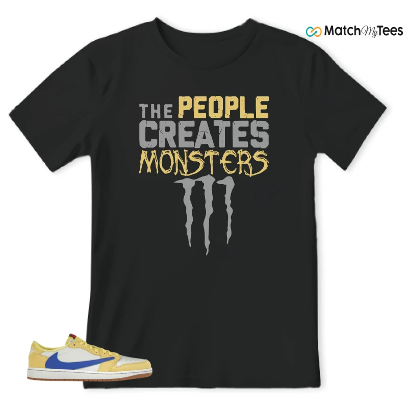 NIKE JORDAN 1 RETRO LOW OG SP TRAVIS SCOTT CANARY (WOMEN'S) SNEAKER Matching Tees t-shirt