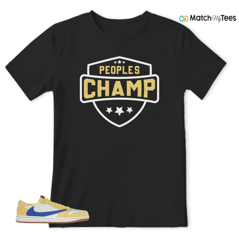NIKE JORDAN 1 RETRO LOW OG SP TRAVIS SCOTT CANARY (WOMEN'S) SNEAKER Matching Tees t-shirt