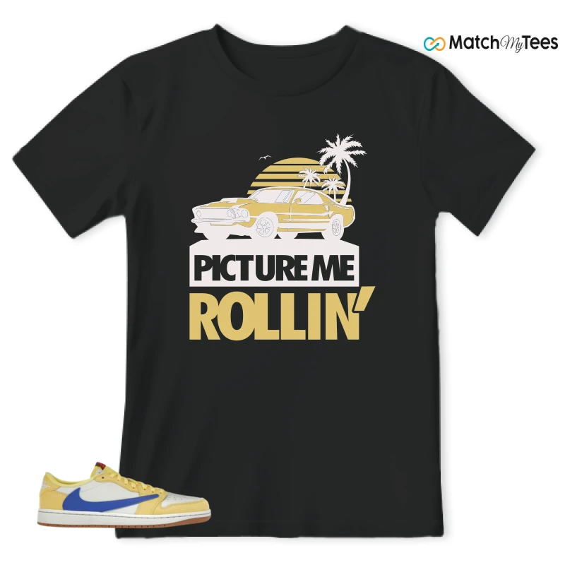 NIKE JORDAN 1 RETRO LOW OG SP TRAVIS SCOTT CANARY (WOMEN'S) SNEAKER Matching Tees t-shirt