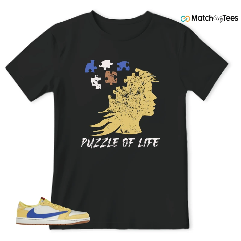 NIKE JORDAN 1 RETRO LOW OG SP TRAVIS SCOTT CANARY (WOMEN'S) SNEAKER Matching Tees t-shirt