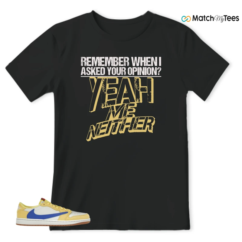 NIKE JORDAN 1 RETRO LOW OG SP TRAVIS SCOTT CANARY (WOMEN'S) SNEAKER Matching Tees t-shirt