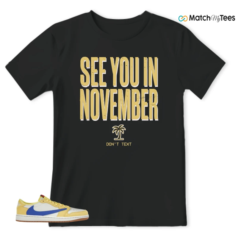 NIKE JORDAN 1 RETRO LOW OG SP TRAVIS SCOTT CANARY (WOMEN'S) SNEAKER Matching Tees t-shirt