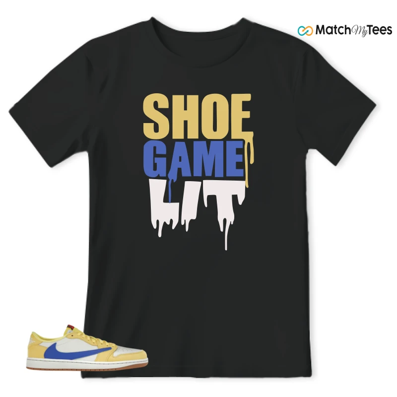 NIKE JORDAN 1 RETRO LOW OG SP TRAVIS SCOTT CANARY (WOMEN'S) SNEAKER Matching Tees t-shirt