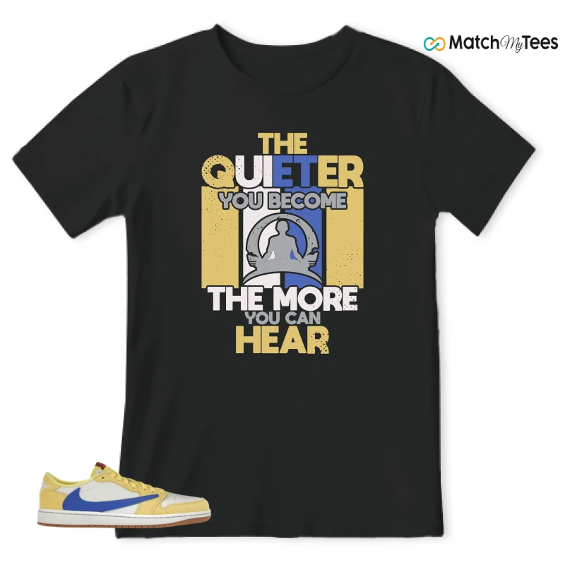 NIKE JORDAN 1 RETRO LOW OG SP TRAVIS SCOTT CANARY (WOMEN'S) SNEAKER Matching Tees t-shirt