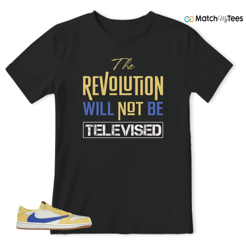 NIKE JORDAN 1 RETRO LOW OG SP TRAVIS SCOTT CANARY (WOMEN'S) SNEAKER Matching Tees t-shirt