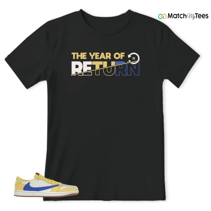 NIKE JORDAN 1 RETRO LOW OG SP TRAVIS SCOTT CANARY (WOMEN'S) SNEAKER Matching Tees t-shirt