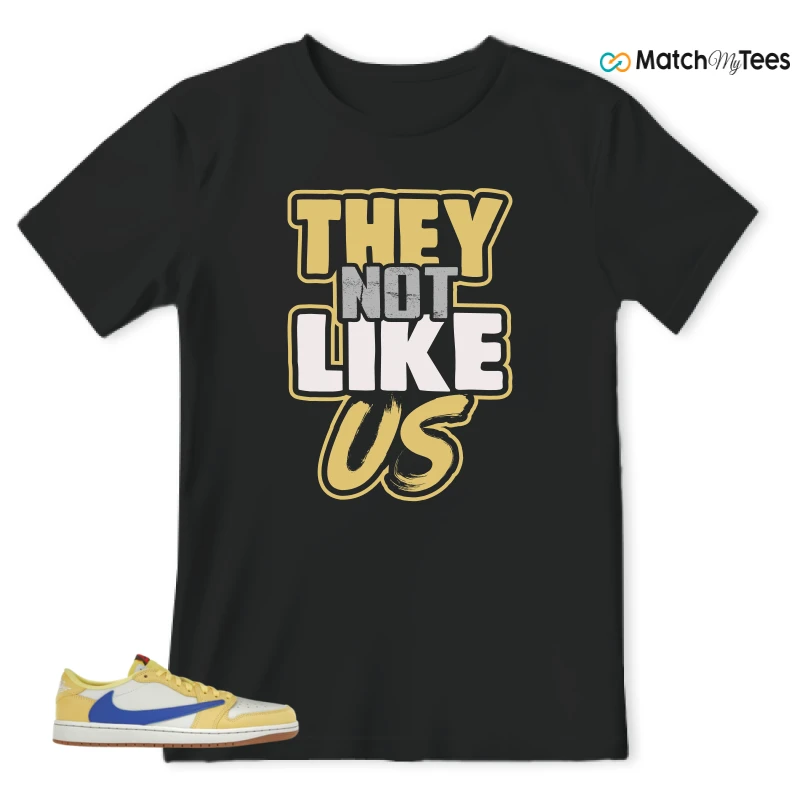 NIKE JORDAN 1 RETRO LOW OG SP TRAVIS SCOTT CANARY (WOMEN'S) SNEAKER Matching Tees t-shirt