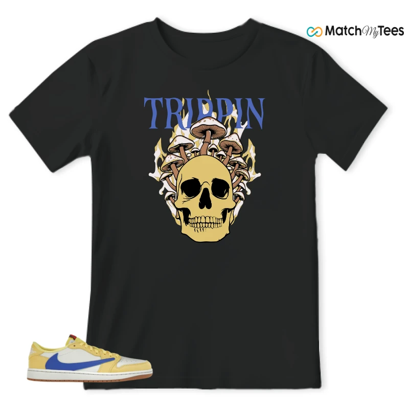 NIKE JORDAN 1 RETRO LOW OG SP TRAVIS SCOTT CANARY (WOMEN'S) SNEAKER Matching Tees t-shirt
