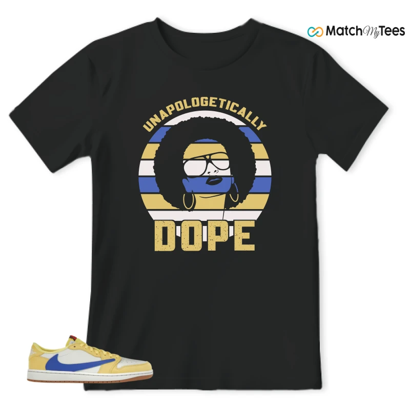 NIKE JORDAN 1 RETRO LOW OG SP TRAVIS SCOTT CANARY (WOMEN'S) SNEAKER Matching Tees t-shirt