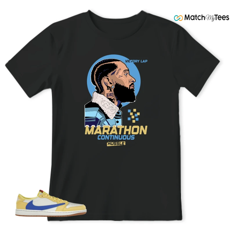 NIKE JORDAN 1 RETRO LOW OG SP TRAVIS SCOTT CANARY (WOMEN'S) SNEAKER Matching Tees t-shirt