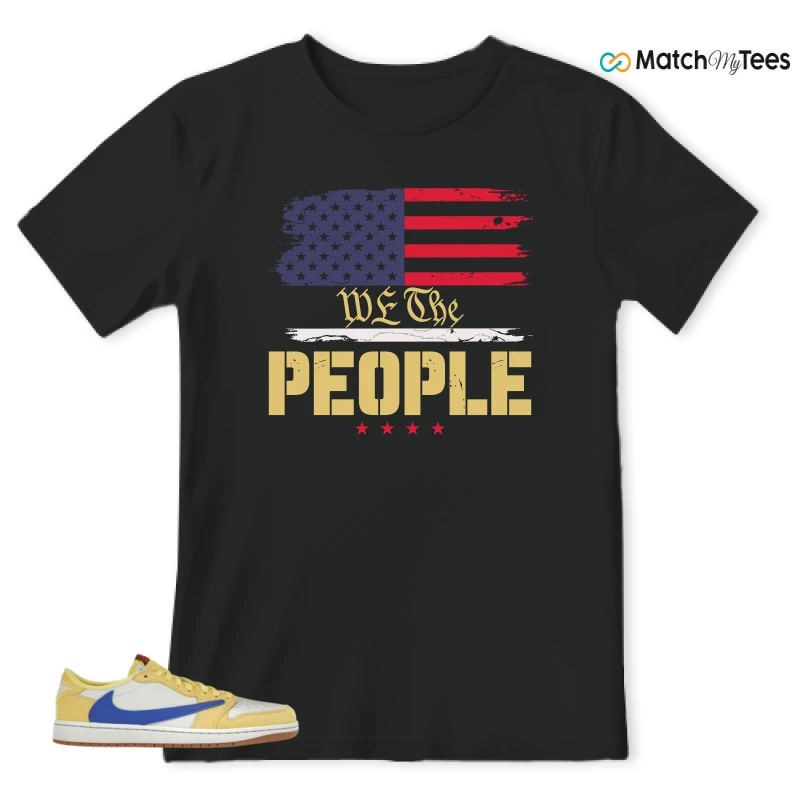 NIKE JORDAN 1 RETRO LOW OG SP TRAVIS SCOTT CANARY (WOMEN'S) SNEAKER Matching Tees t-shirt