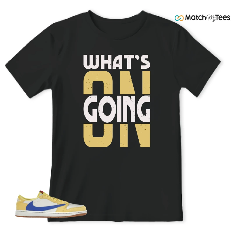 NIKE JORDAN 1 RETRO LOW OG SP TRAVIS SCOTT CANARY (WOMEN'S) SNEAKER Matching Tees t-shirt