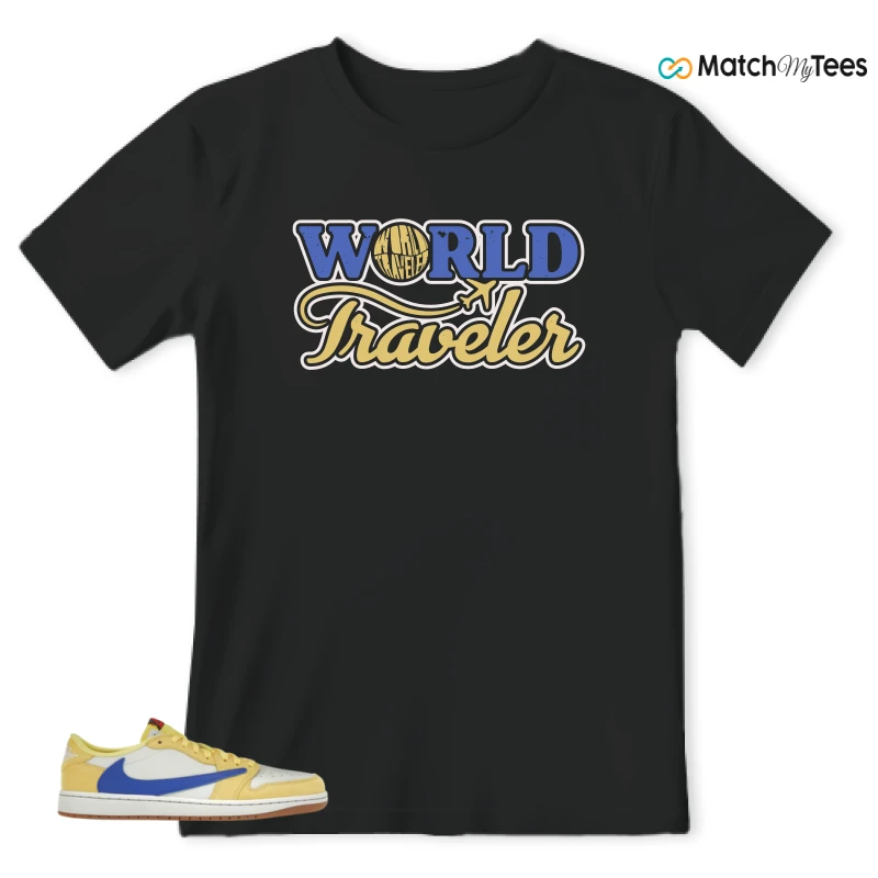 NIKE JORDAN 1 RETRO LOW OG SP TRAVIS SCOTT CANARY (WOMEN'S) SNEAKER Matching Tees t-shirt