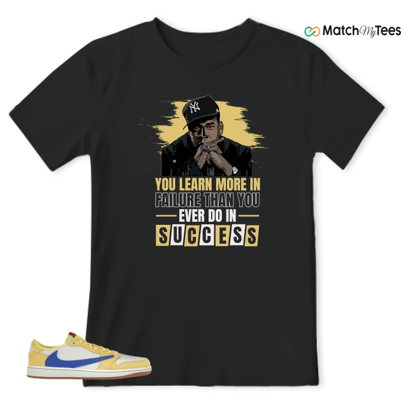 NIKE JORDAN 1 RETRO LOW OG SP TRAVIS SCOTT CANARY (WOMEN'S) SNEAKER Matching Tees t-shirt
