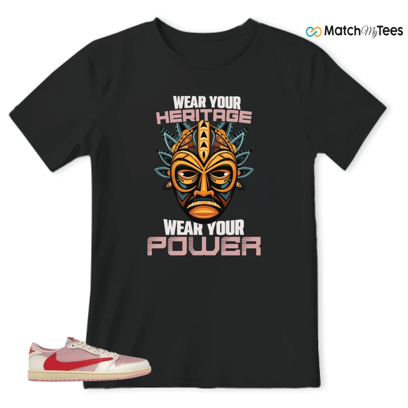 NIKE JORDAN 1 RETRO LOW OG SP TRAVIS SCOTT SAIL TROPICAL PINK SNEAKER Matching Tees t-shirt