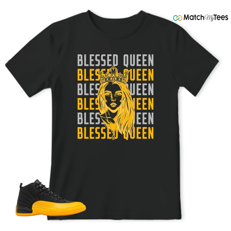 Blessed Queen Black matching T-shirt T-shirt