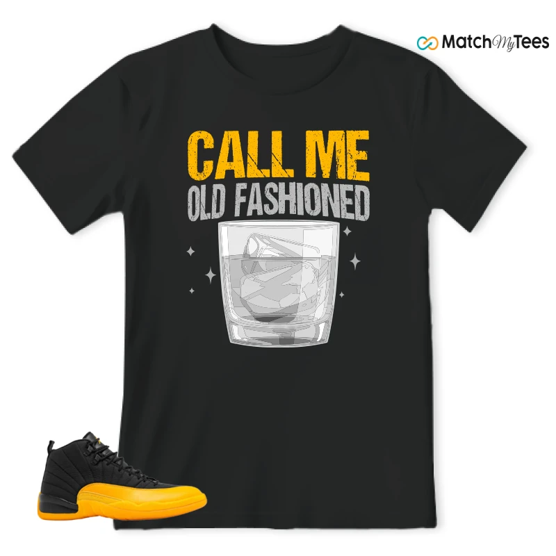 NIKE JORDAN 12 RETRO BLACK UNIVERSITY GOLD SNEAKER Matching Tees t-shirt