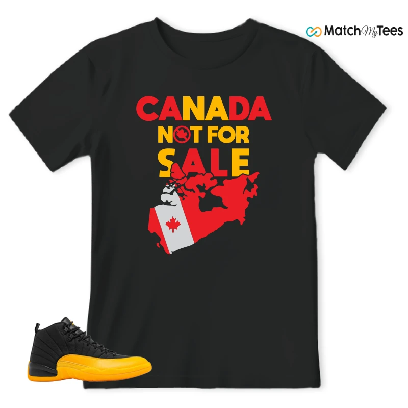 NIKE JORDAN 12 RETRO BLACK UNIVERSITY GOLD SNEAKER Matching Tees t-shirt