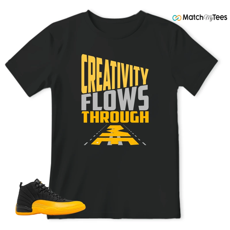 Creativity Flows Through Me Black matching T-shirt T-shirt