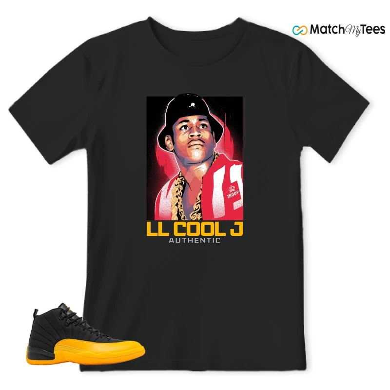 NIKE JORDAN 12 RETRO BLACK UNIVERSITY GOLD SNEAKER Matching Tees t-shirt