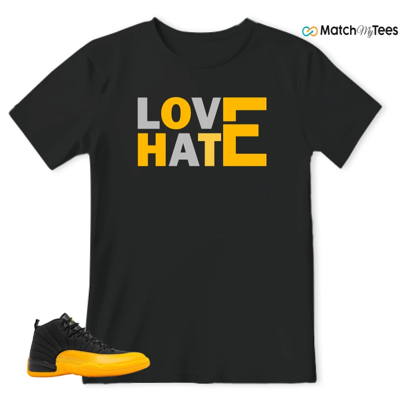 Love Hate Black matching T-shirt T-shirt