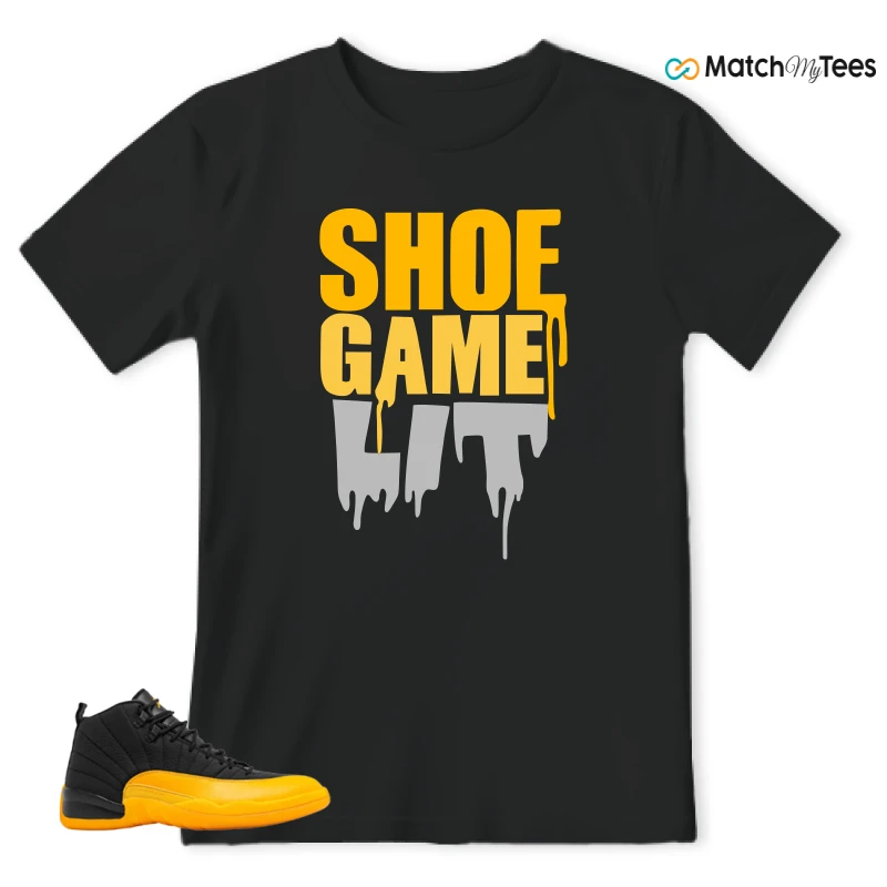 Shoe Game Lit Black matching T-shirt T-shirt