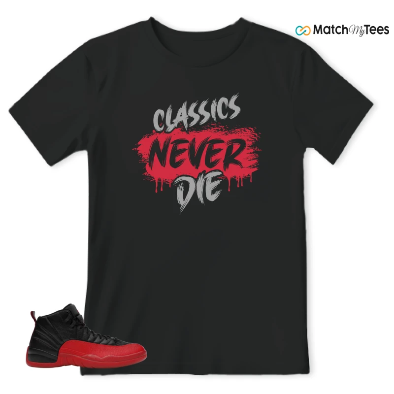 NIKE JORDAN 12 RETRO FLU GAME (2025) SNEAKER Matching Tees t-shirt