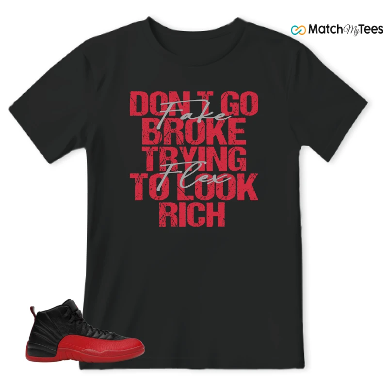 NIKE JORDAN 12 RETRO FLU GAME (2025) SNEAKER Matching Tees t-shirt
