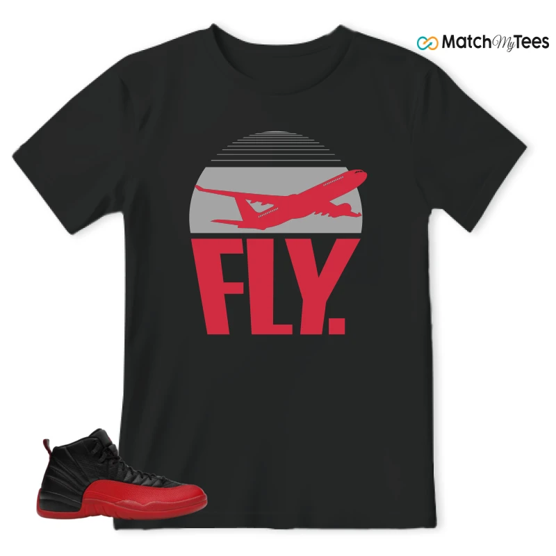 NIKE JORDAN 12 RETRO FLU GAME (2025) SNEAKER Matching Tees t-shirt