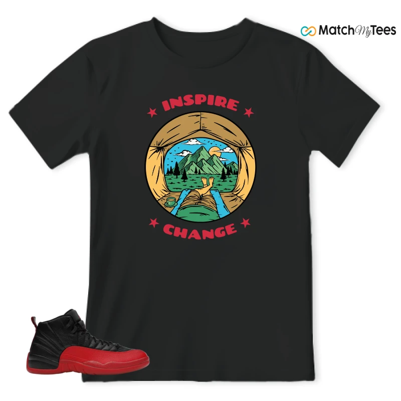 NIKE JORDAN 12 RETRO FLU GAME (2025) SNEAKER Matching Tees t-shirt