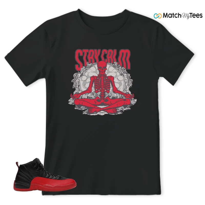 NIKE JORDAN 12 RETRO FLU GAME (2025) SNEAKER Matching Tees t-shirt