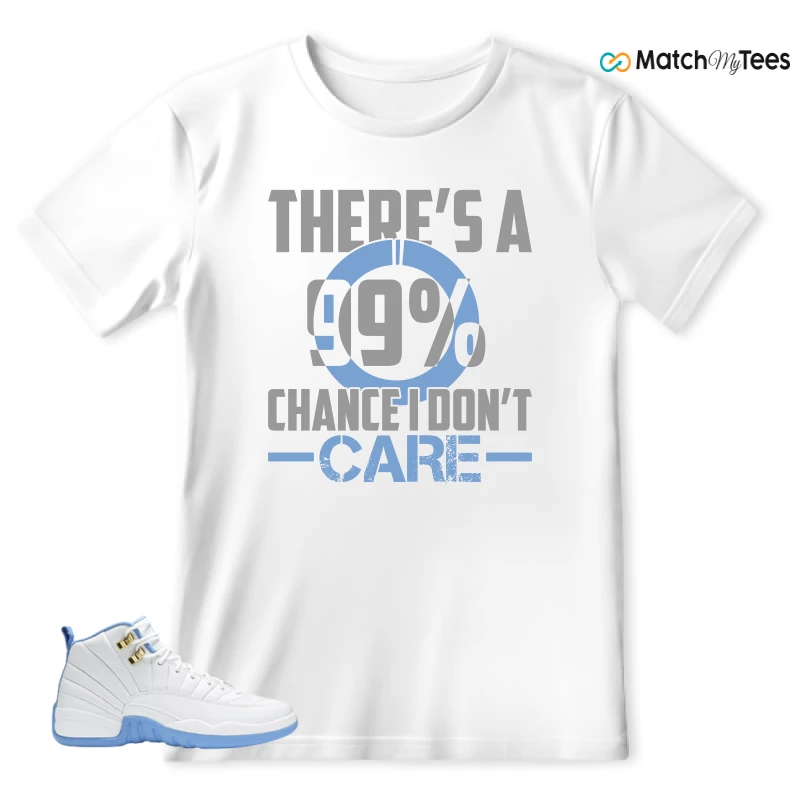 NIKE JORDAN 12 RETRO WHITE UNIVERSITY BLUE (2004) (WOMEN'S) SNEAKER Matching Tees t-shirt