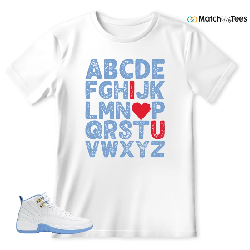 ABC LOVE White matching T-shirt T-shirt
