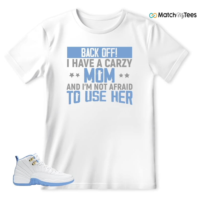 NIKE JORDAN 12 RETRO WHITE UNIVERSITY BLUE (2004) (WOMEN'S) SNEAKER Matching Tees t-shirt