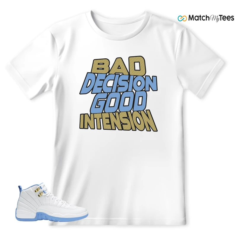 NIKE JORDAN 12 RETRO WHITE UNIVERSITY BLUE (2004) (WOMEN'S) SNEAKER Matching Tees t-shirt