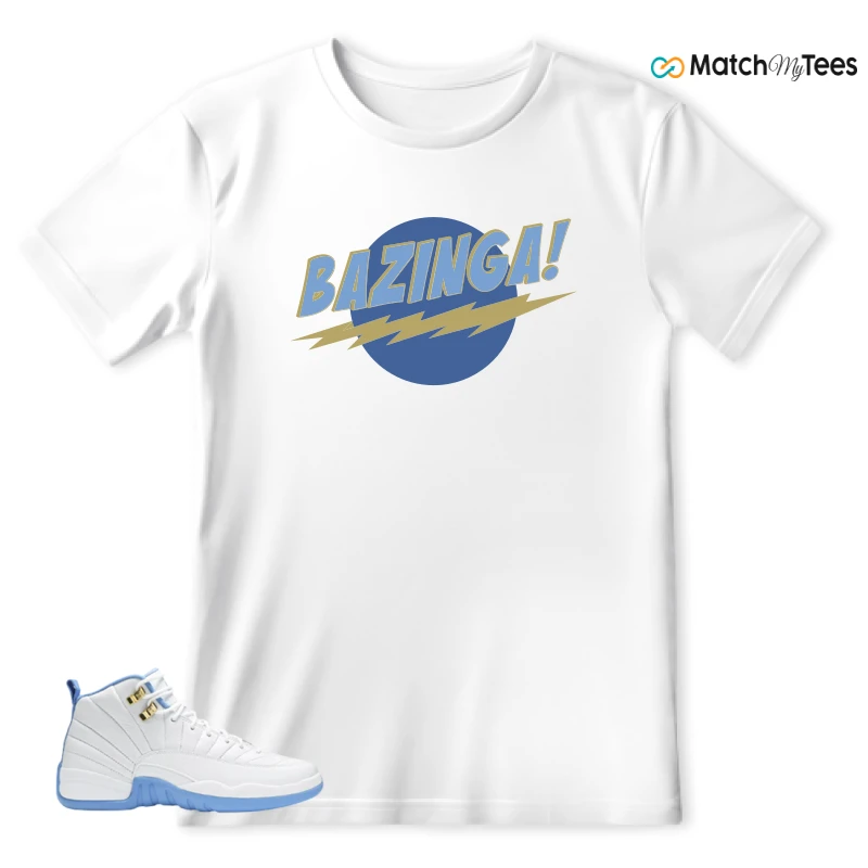 NIKE JORDAN 12 RETRO WHITE UNIVERSITY BLUE (2004) (WOMEN'S) SNEAKER Matching Tees t-shirt