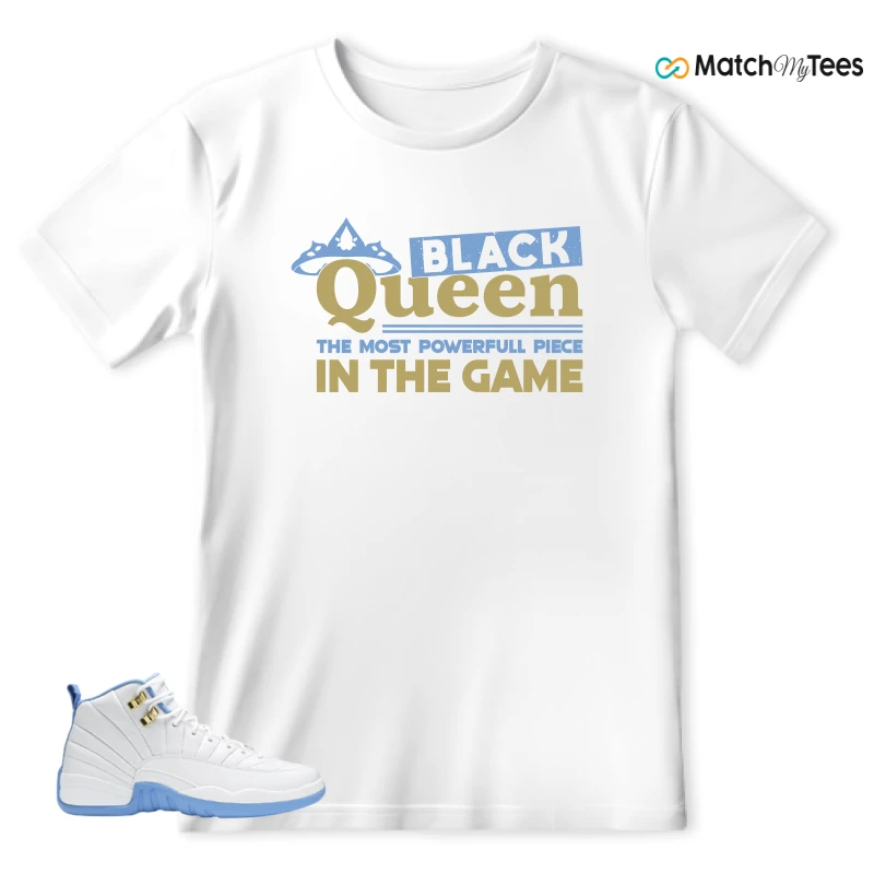 NIKE JORDAN 12 RETRO WHITE UNIVERSITY BLUE (2004) (WOMEN'S) SNEAKER Matching Tees t-shirt