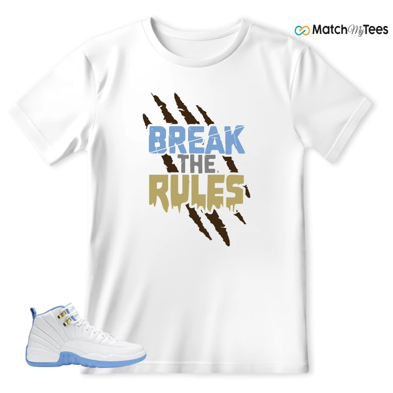 NIKE JORDAN 12 RETRO WHITE UNIVERSITY BLUE (2004) (WOMEN'S) SNEAKER Matching Tees t-shirt