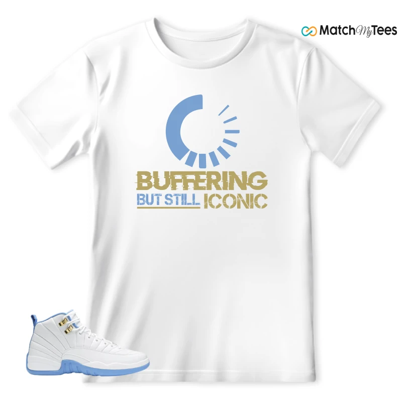 NIKE JORDAN 12 RETRO WHITE UNIVERSITY BLUE (2004) (WOMEN'S) SNEAKER Matching Tees t-shirt