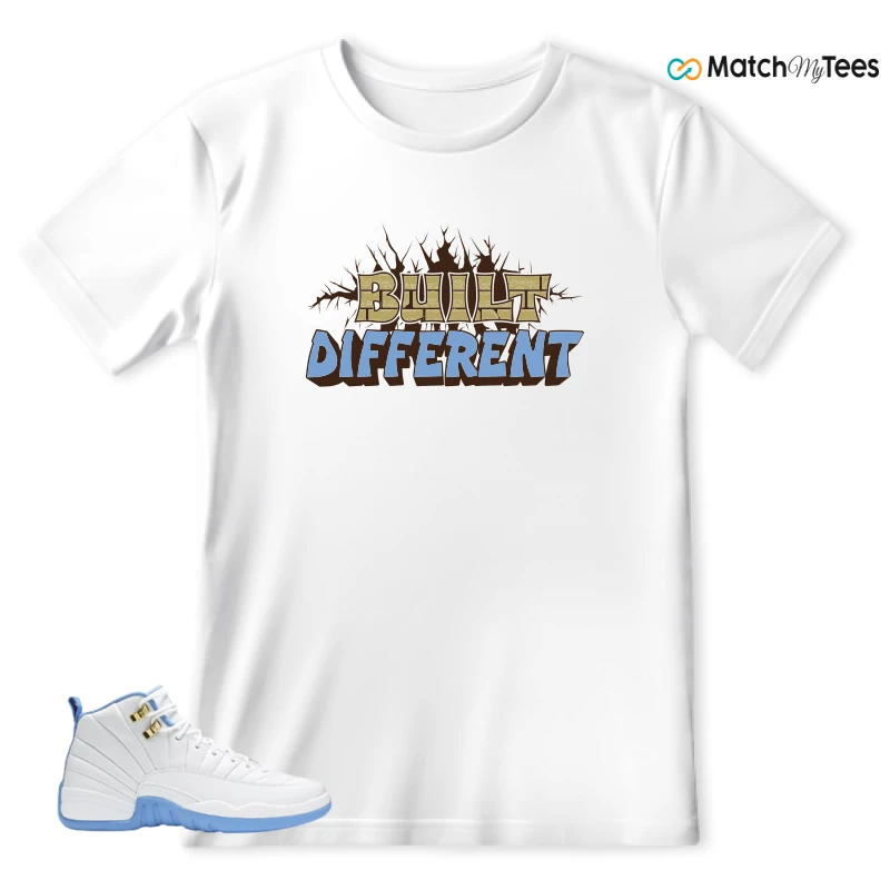 NIKE JORDAN 12 RETRO WHITE UNIVERSITY BLUE (2004) (WOMEN'S) SNEAKER Matching Tees t-shirt