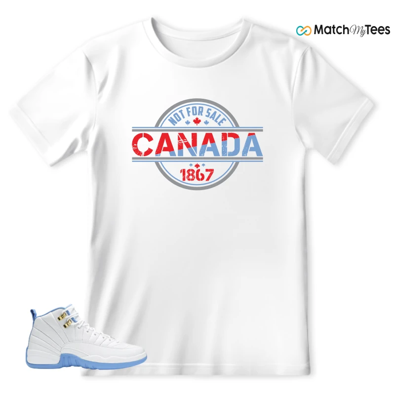 NIKE JORDAN 12 RETRO WHITE UNIVERSITY BLUE (2004) (WOMEN'S) SNEAKER Matching Tees t-shirt