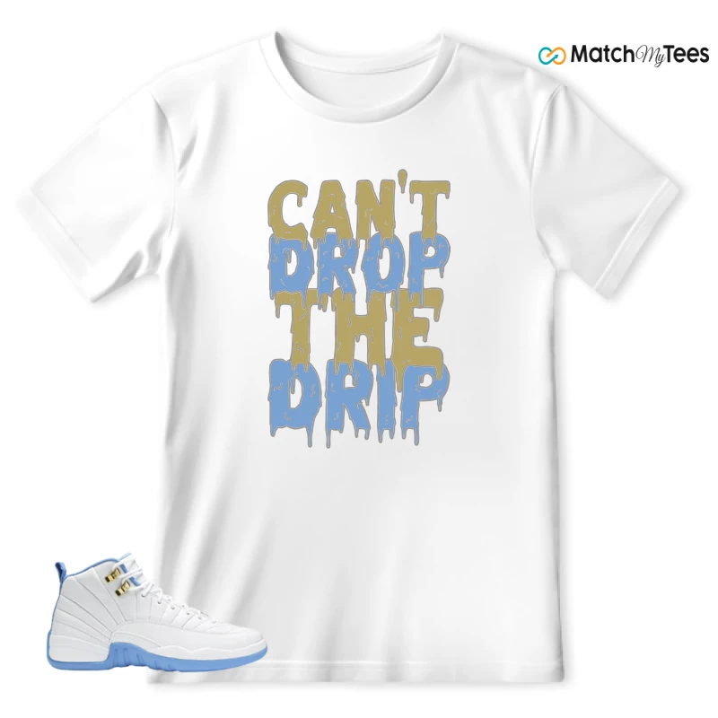 NIKE JORDAN 12 RETRO WHITE UNIVERSITY BLUE (2004) (WOMEN'S) SNEAKER Matching Tees t-shirt